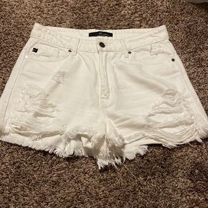 White Denim Shorts